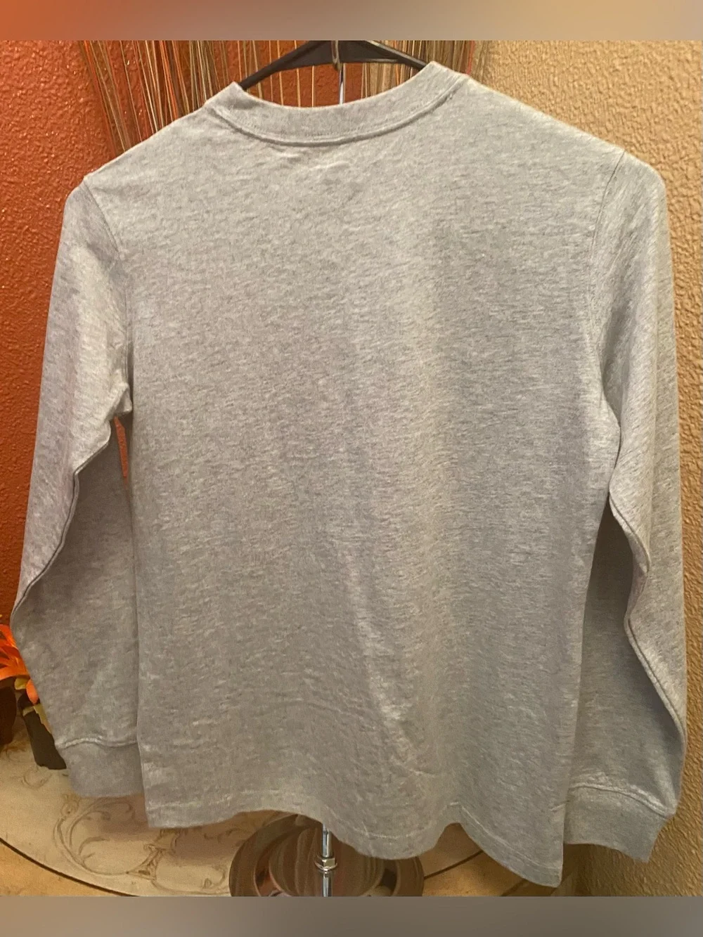Lands' End - New - Kids' Long-Sleeve Crewneck Shirt - Gray